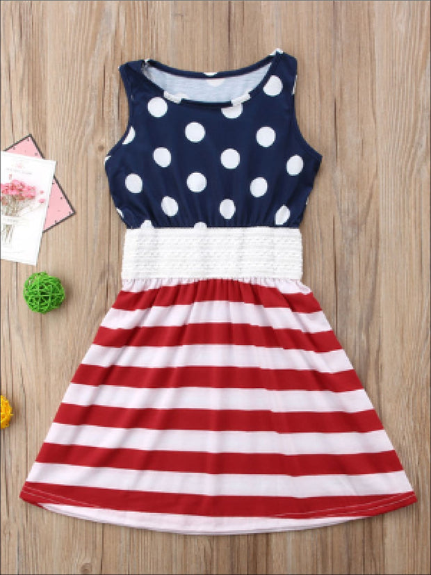 polka dot and stripe dress