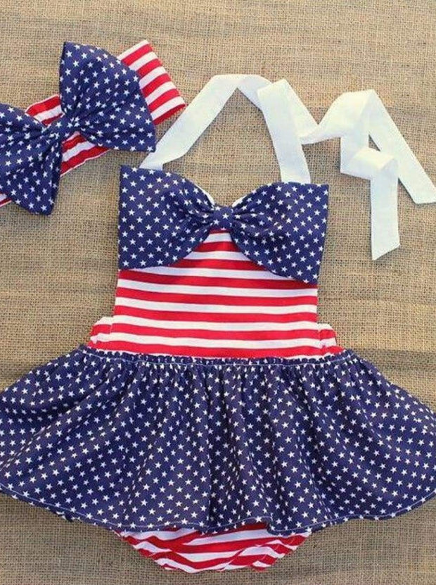 girls 4th of july swimsuit