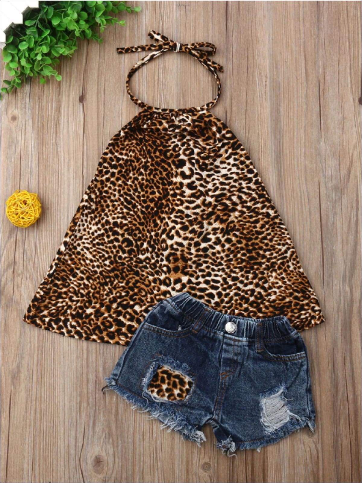 cheetah print jean shorts