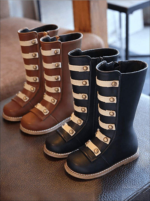 girls military style boots