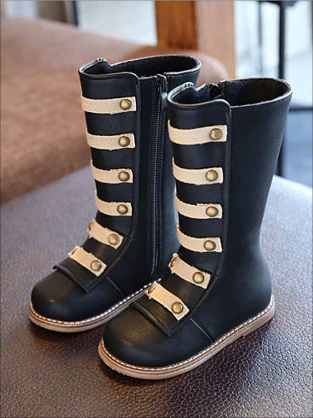 girls military style boots