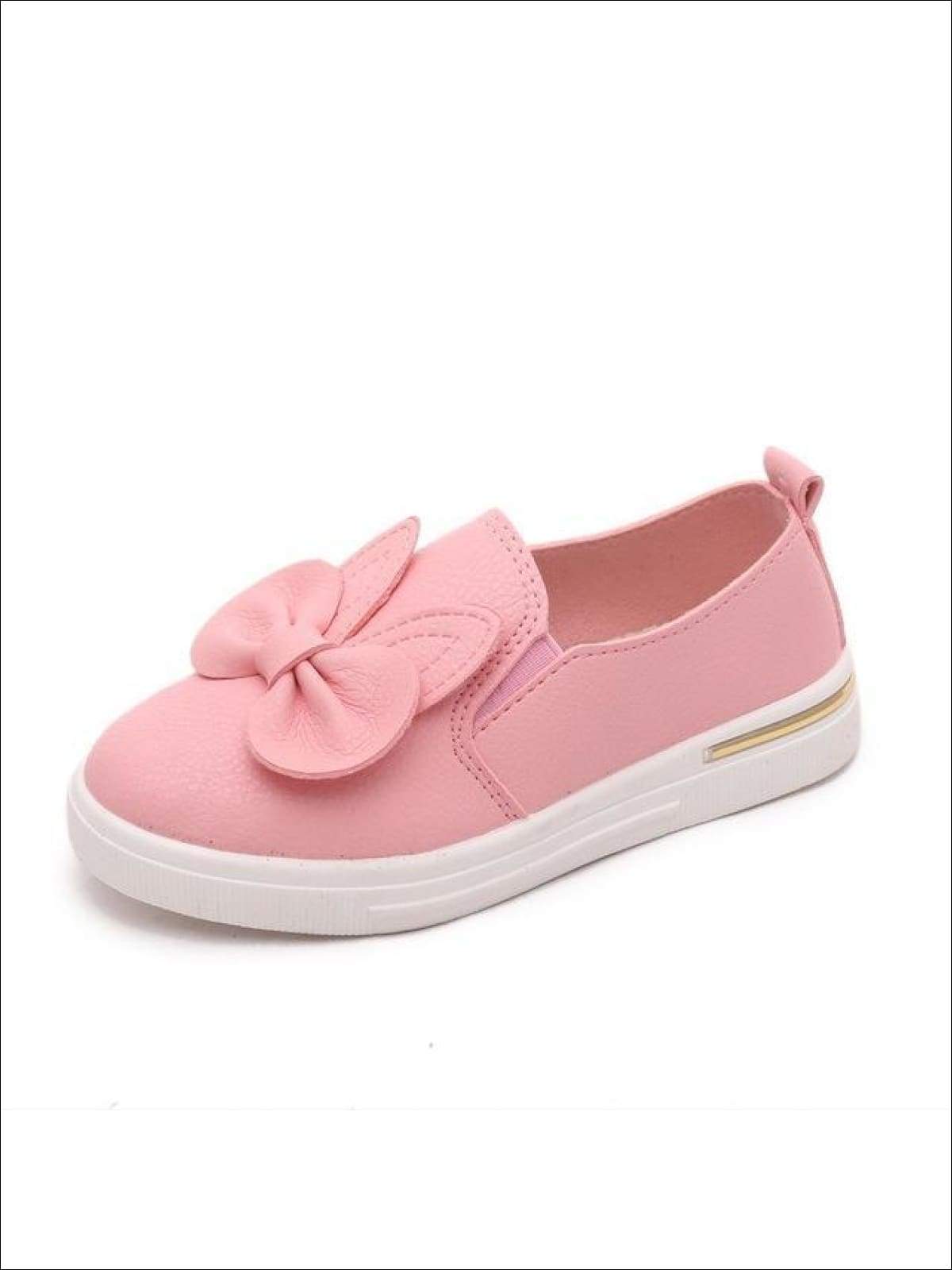 pink bow loafers