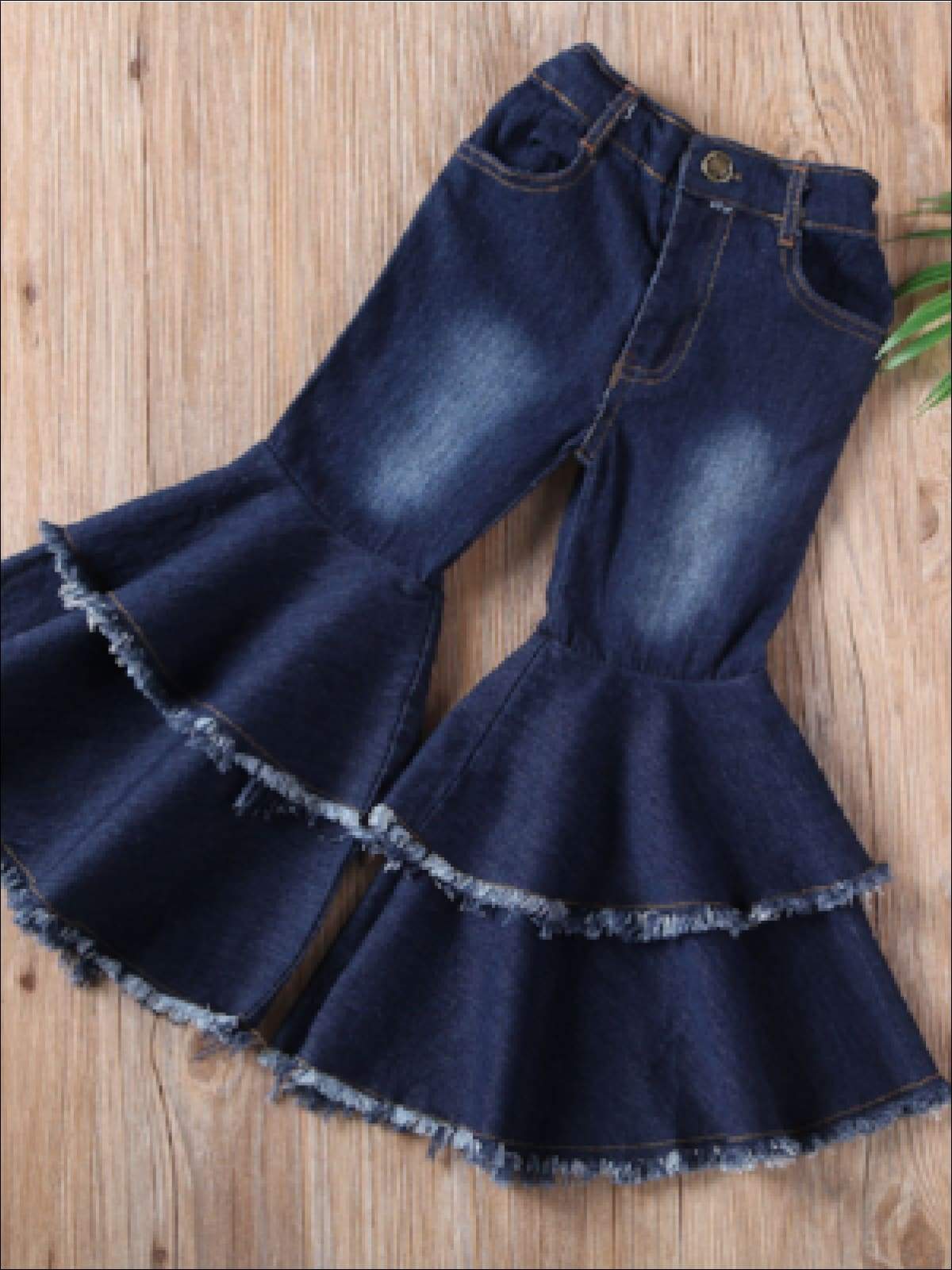 Frayed Bell Bottom Jeans