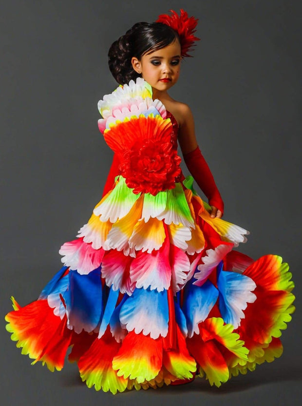 Kids Dancer Costume | Flamenco Dancer Costume - Mia Belle Girls