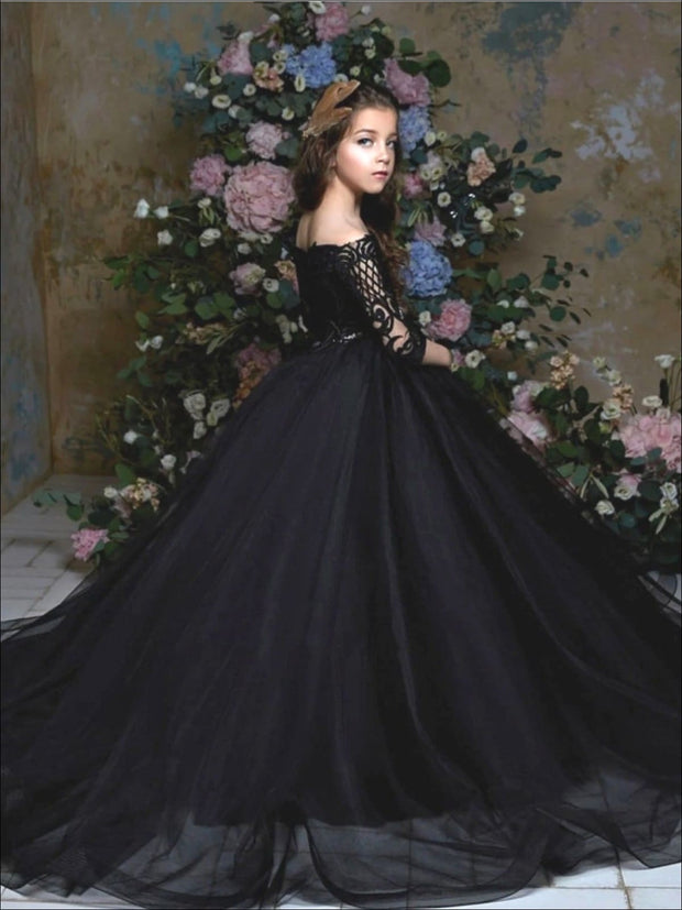 black gown for girls