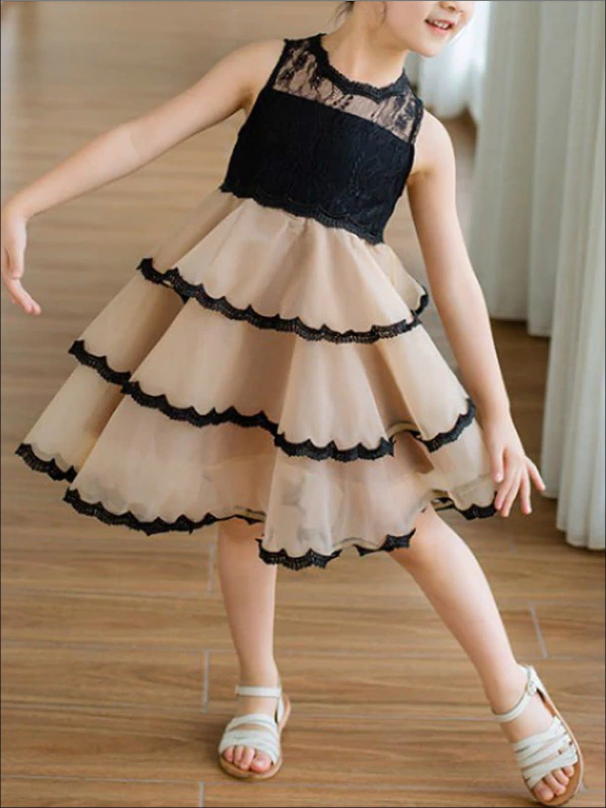 Birthday Belle Pink Champagne High Low Layered Tulle Party Dress