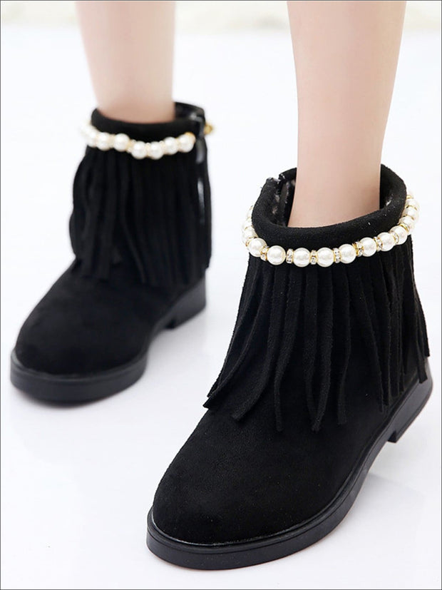 pearl embellished boots