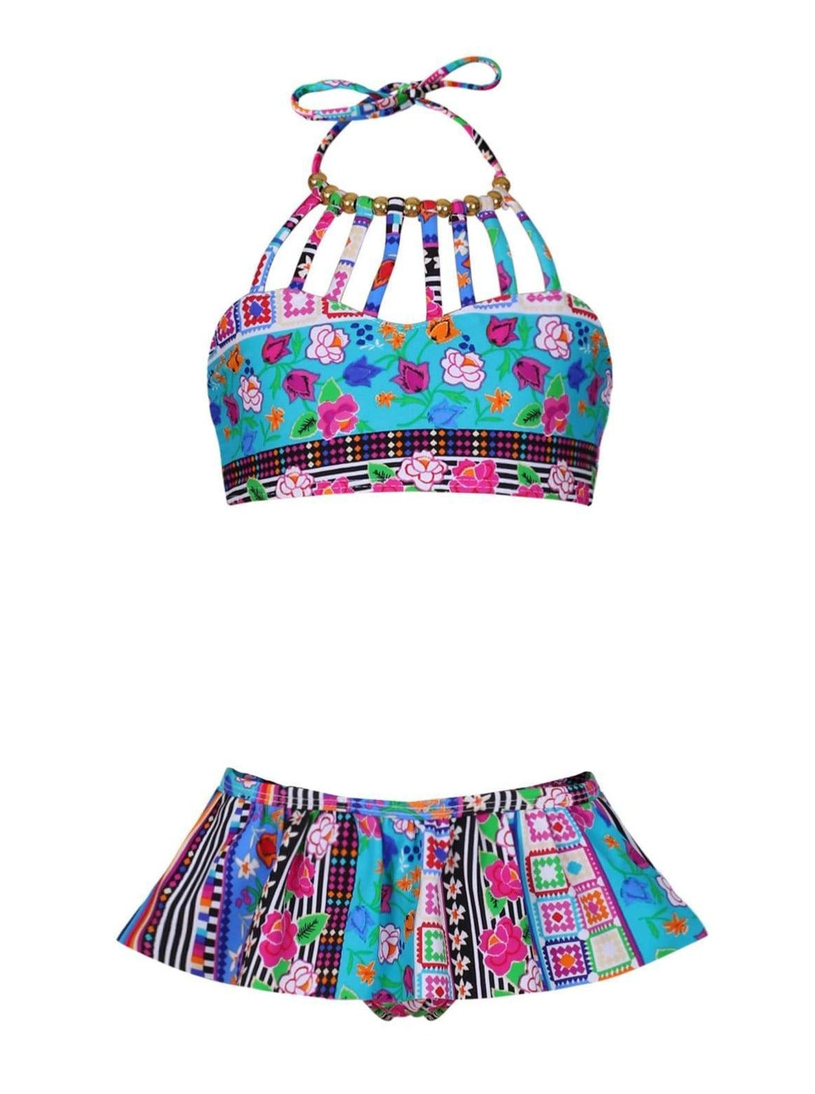 Toddler Swimwear Girls | Floral Two Piece Swimsuit - Mia Belle Girls