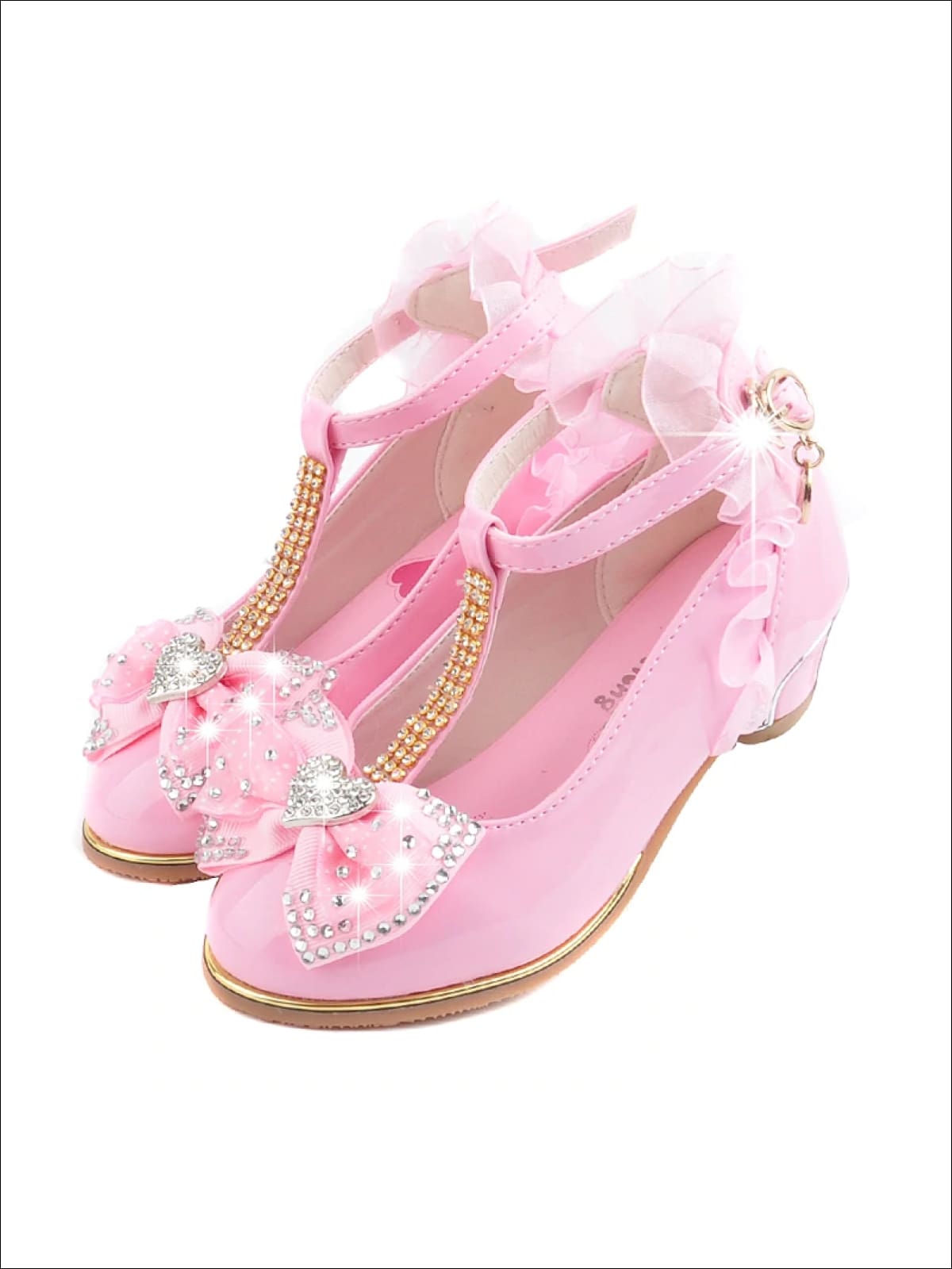 caja de cartón peso vencimiento Shoes By Liv & Mia | Girls Frilly Rhinestone Bow Tie Princess Shoes – Mia  Belle Girls