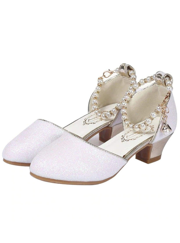 Girls Glittering Pearl Strap High Heel Dress Shoes By Liv And Mia Mia Belle Girls