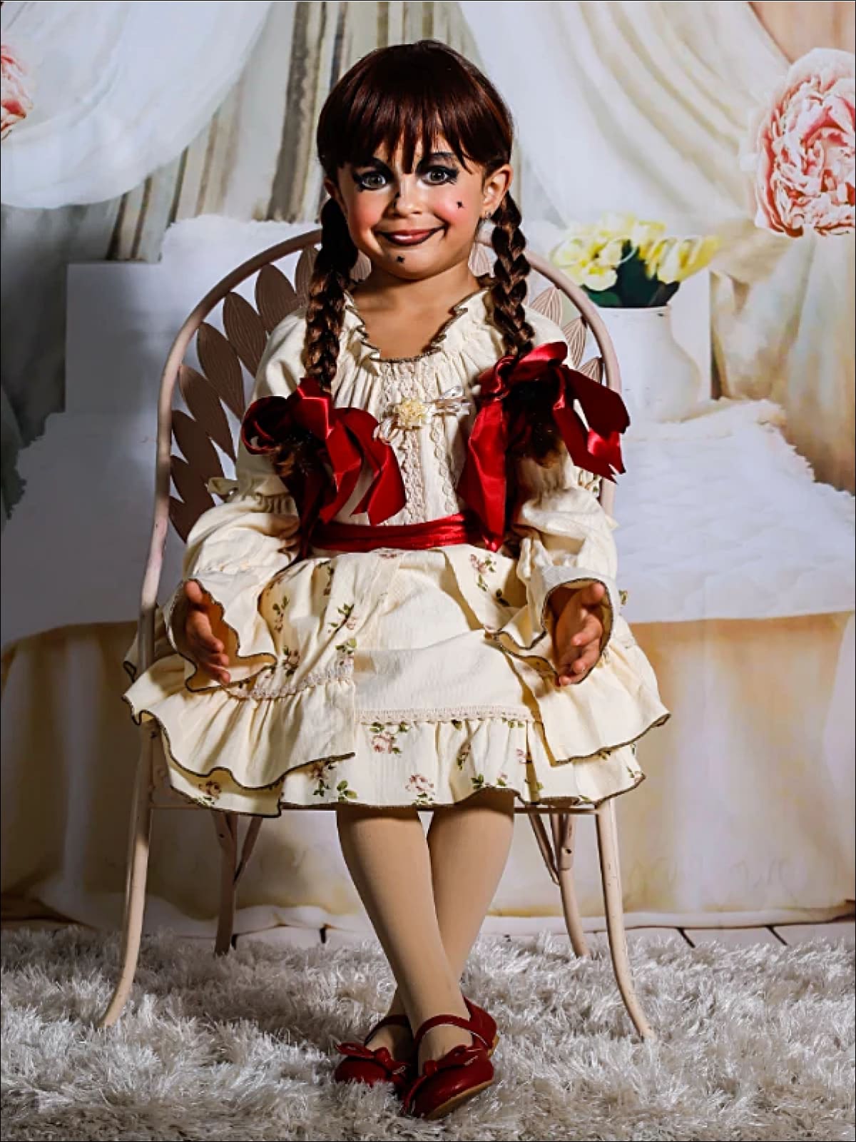 Girls Haunted Annabelle Doll Inspired Halloween Costume Dress Mia Belle Girls 3132