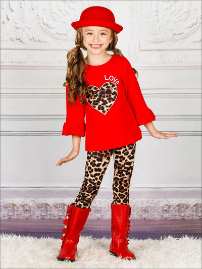 Girls Everyday Fall  Tunic Leggings and Scarf Set - Mia Belle Girls