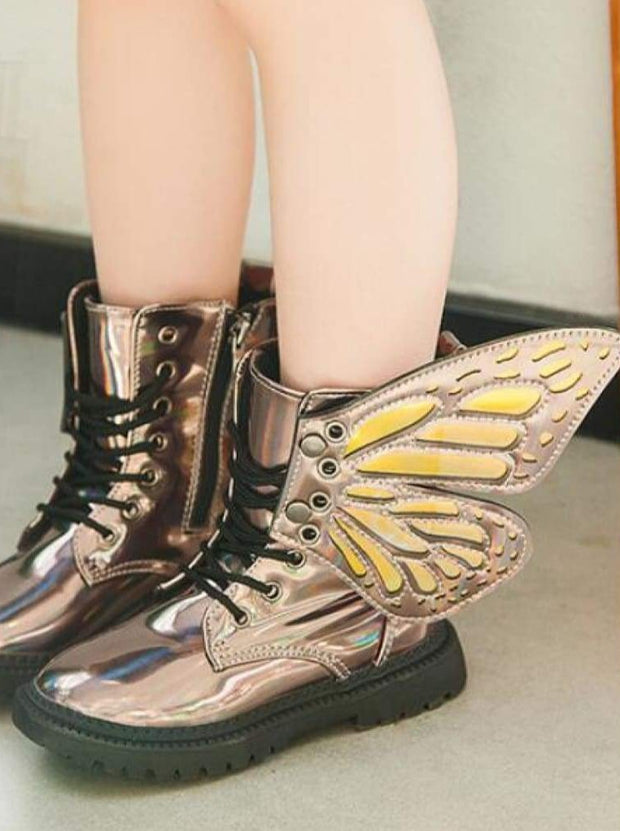 girls butterfly boots