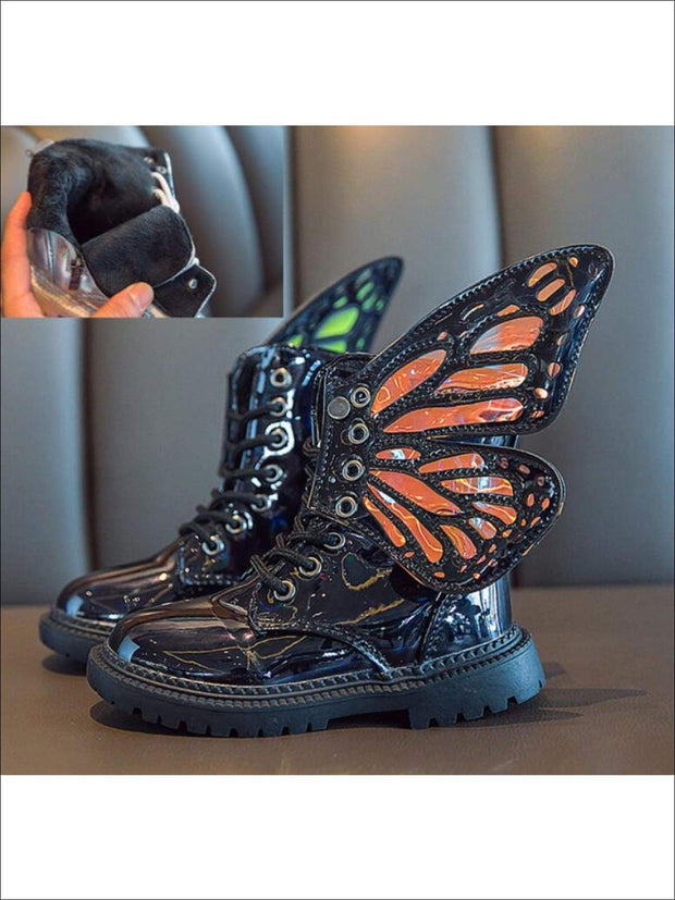 iridescent butterfly boots