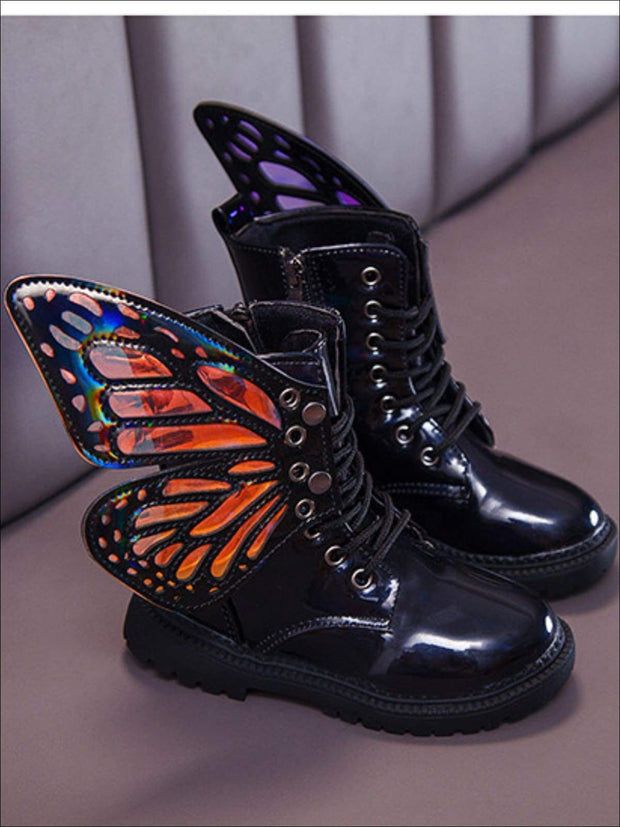 girls butterfly boots