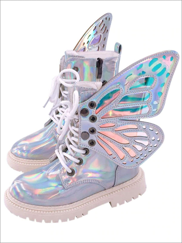 Girls Iridescent Detachable Butterfly 