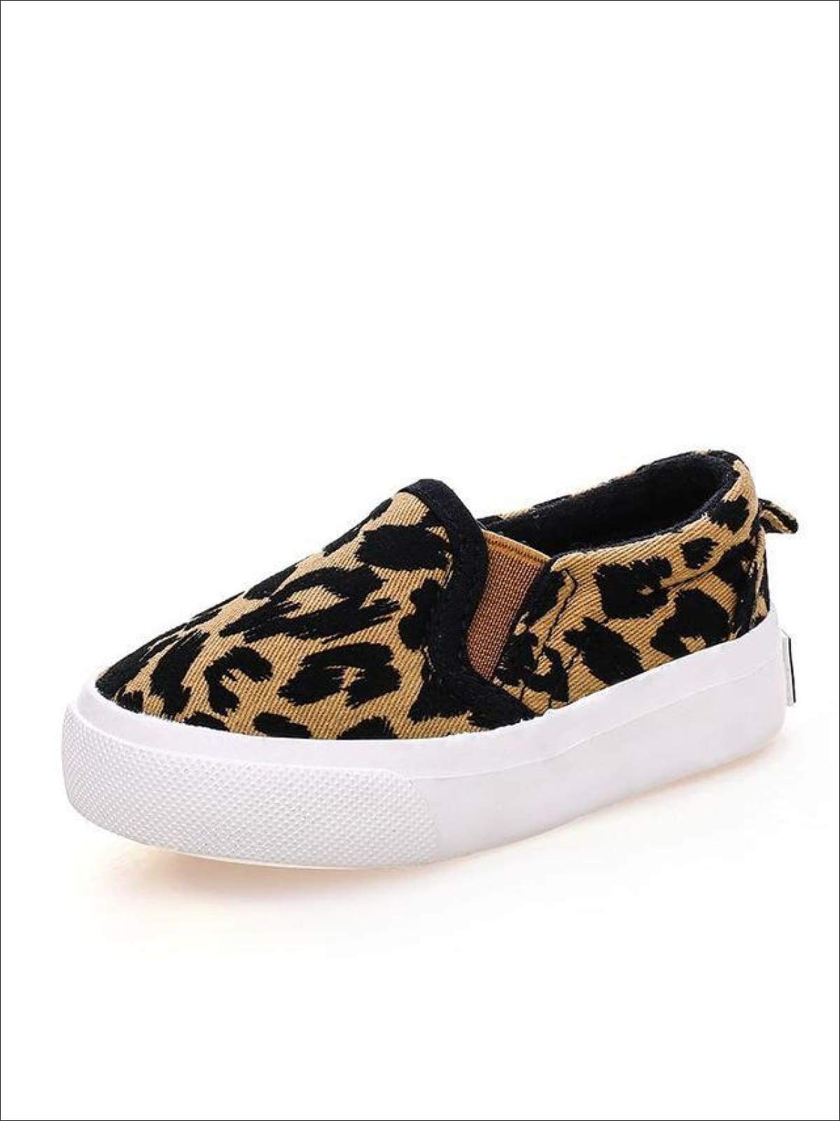 ladies leopard slip on sneakers
