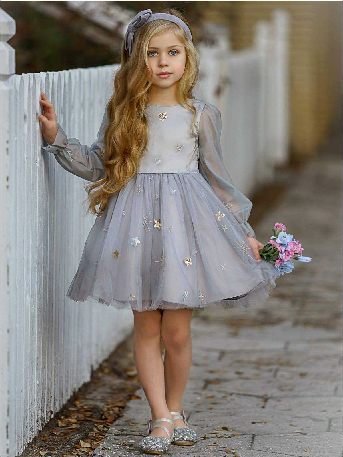 Girls Moonlight Sparkle Lace Dress