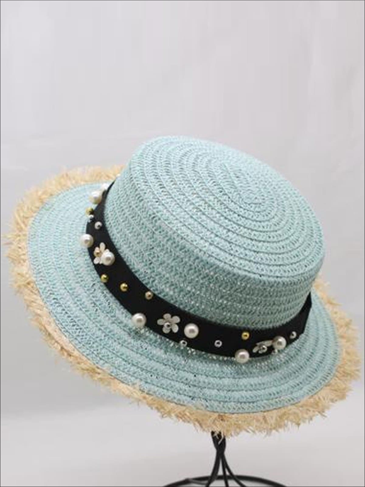 Girls Straw Hat with Sunflower – Mia Belle Girls