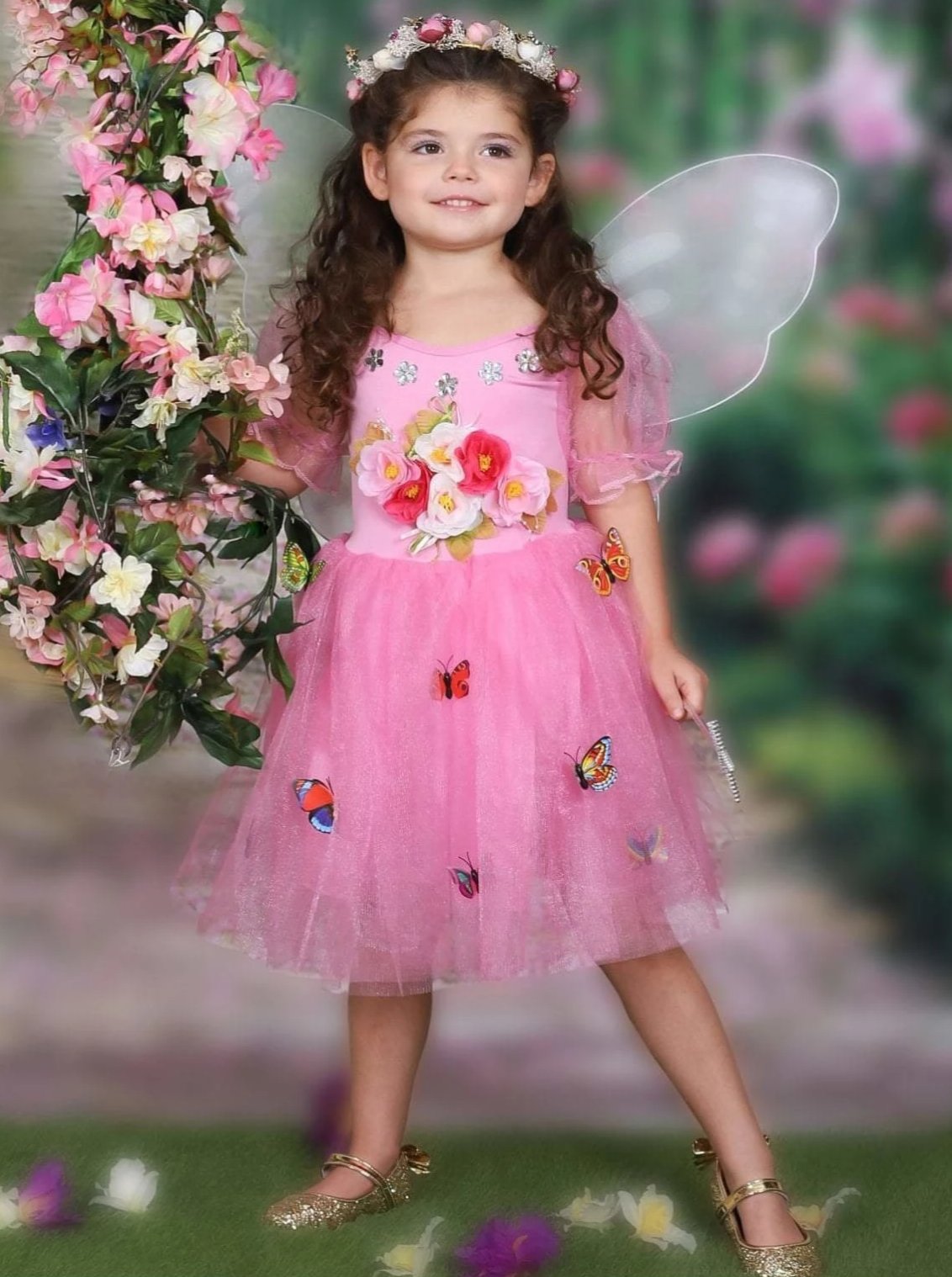 Lilgiuy Baby Girls Middle-aged Girl Maxi Dress Vintage Photo Gown Spring  Summer Tulle Flower Fairy Style Dress for 5-14Y - Walmart.com