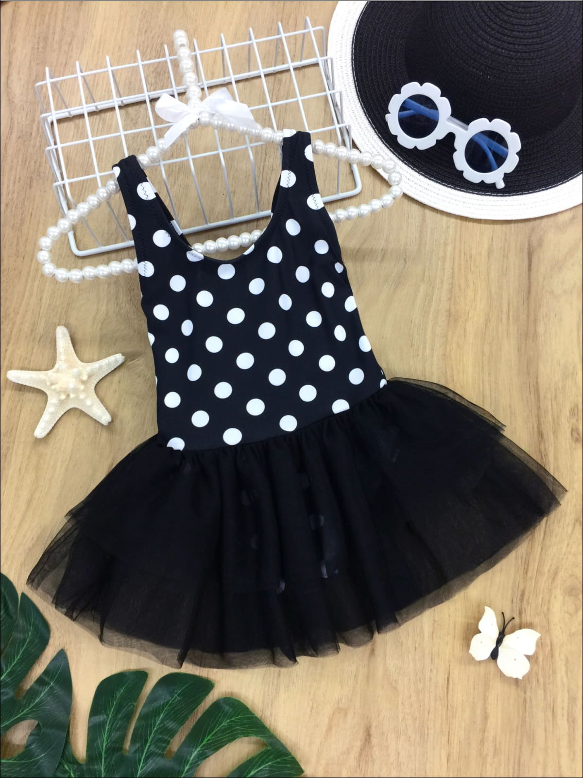 Skirt One-piece Swimsuit - Black