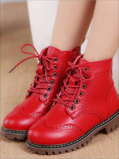 Dr. Martens Girls Boots | Red - Mia Belle Girls