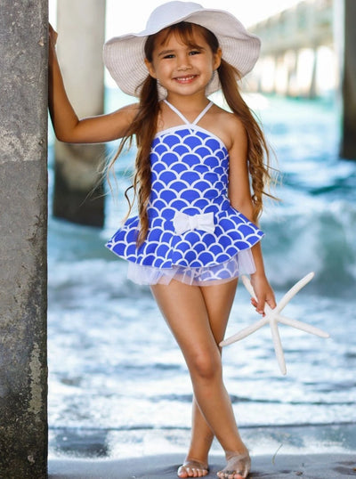 Mia Belle Girls Printed Trimmed Peplum Top & Shorts Bottom Two Piece ...