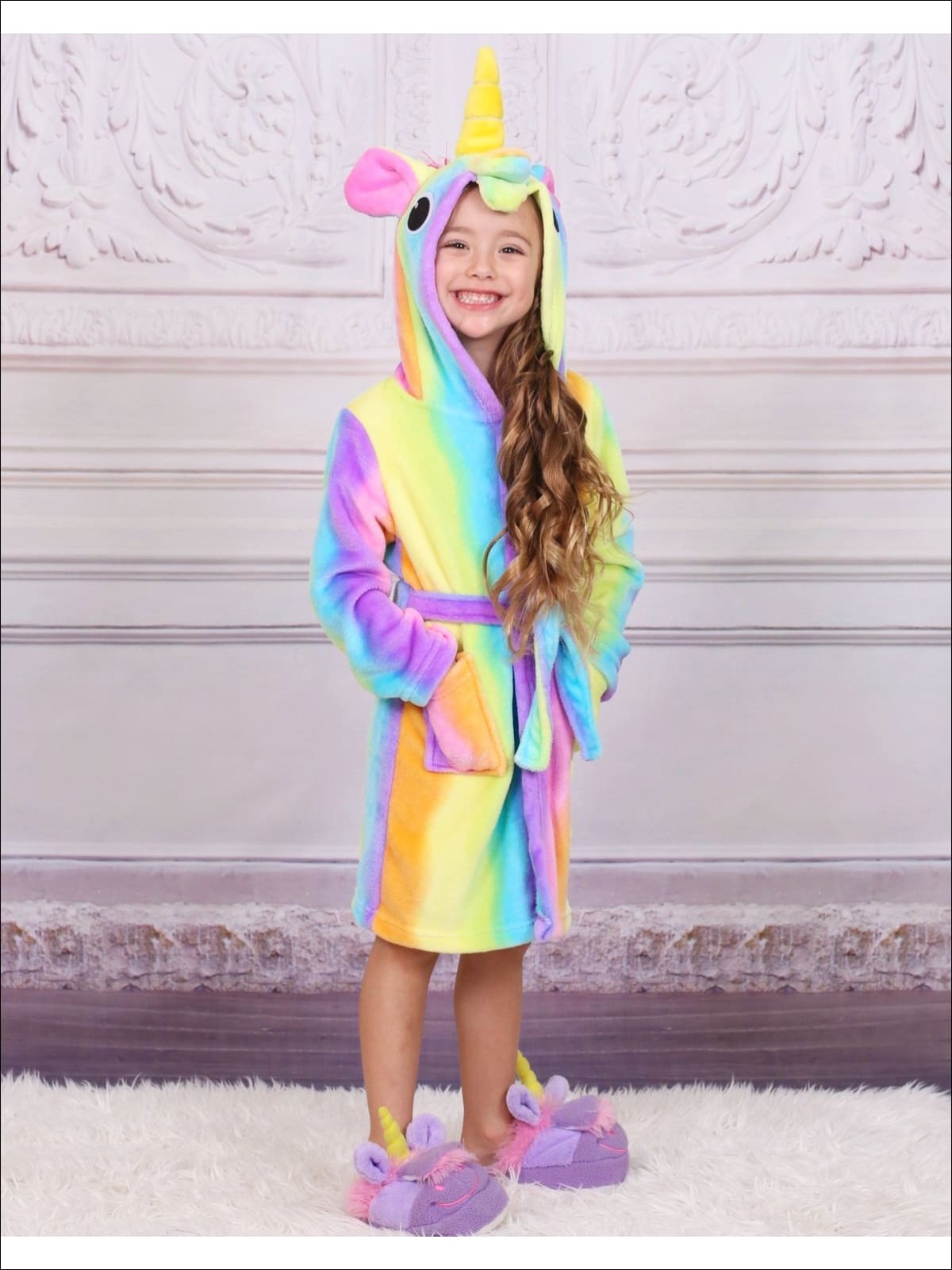 rainbow unicorn dressing gown