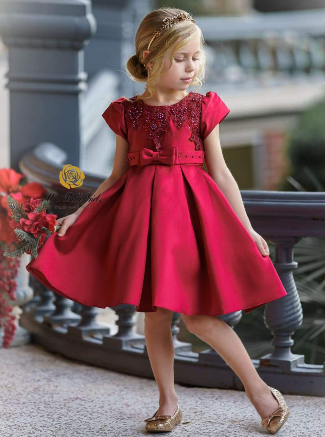 red holiday dress