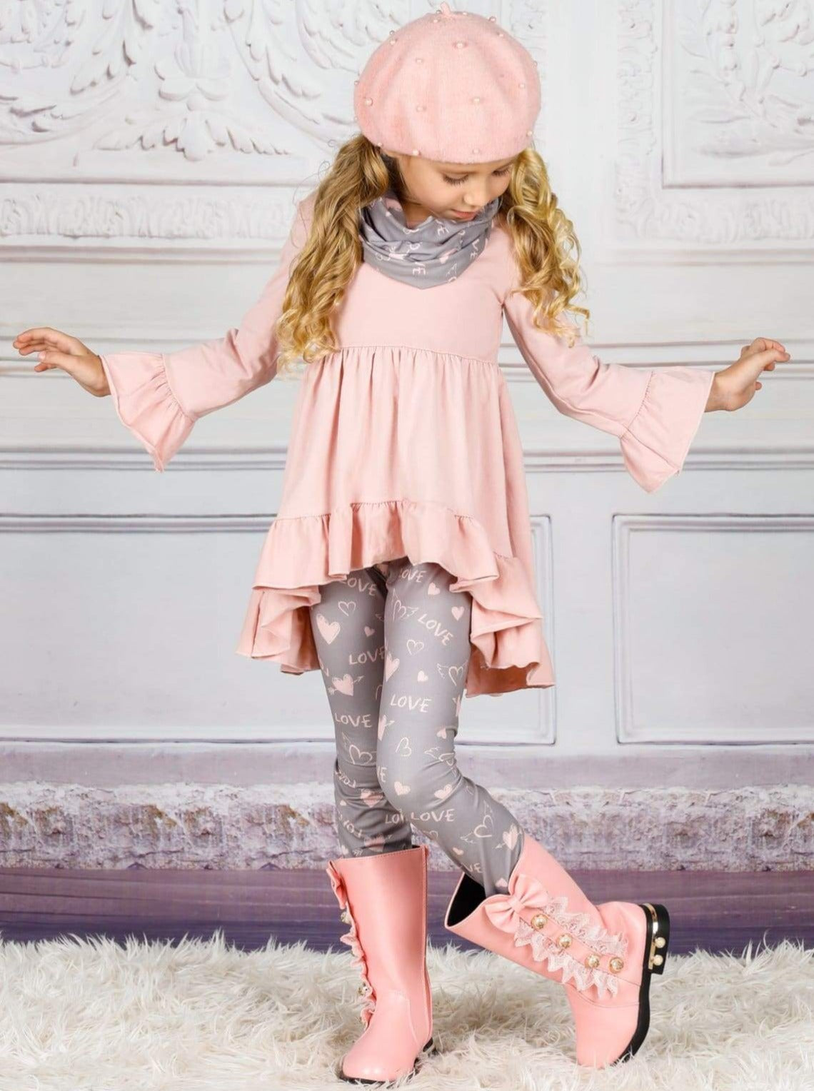 Love Heart Tights for Girls