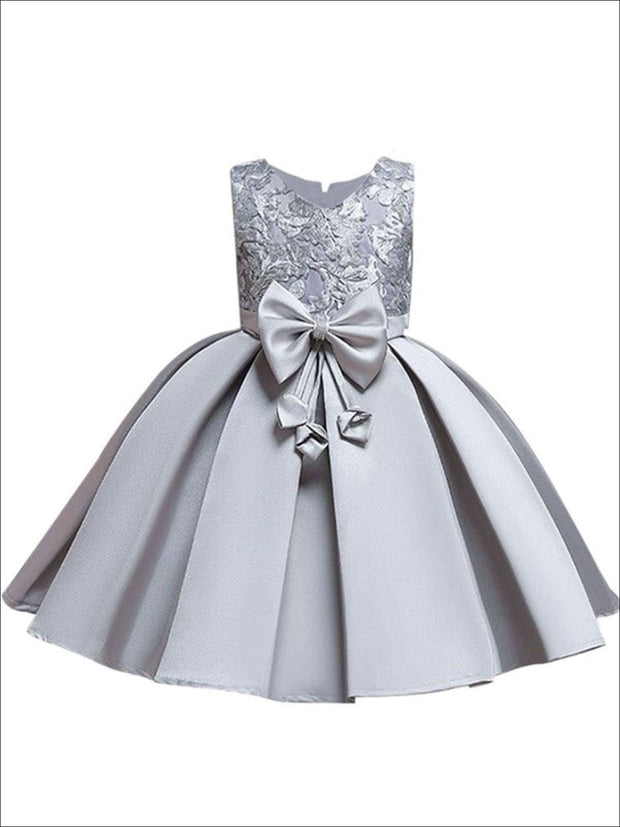 girls silver holiday dress