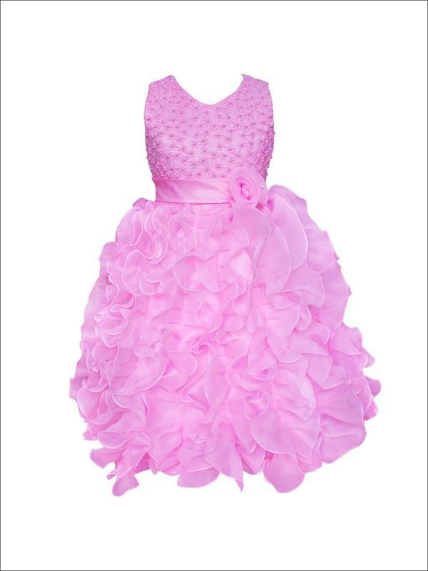 girls pink occasion dress