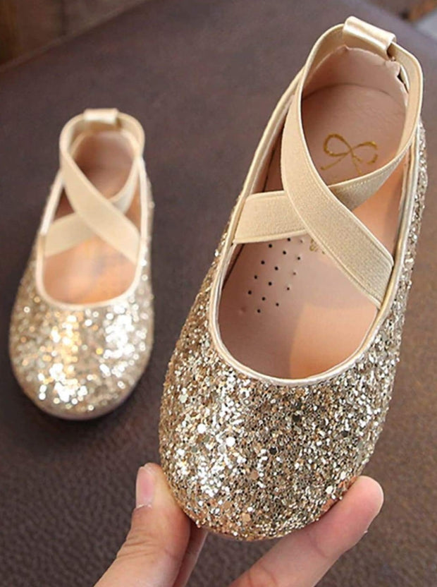 gold flats for girls