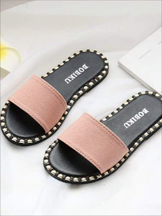 girls slip on sandals