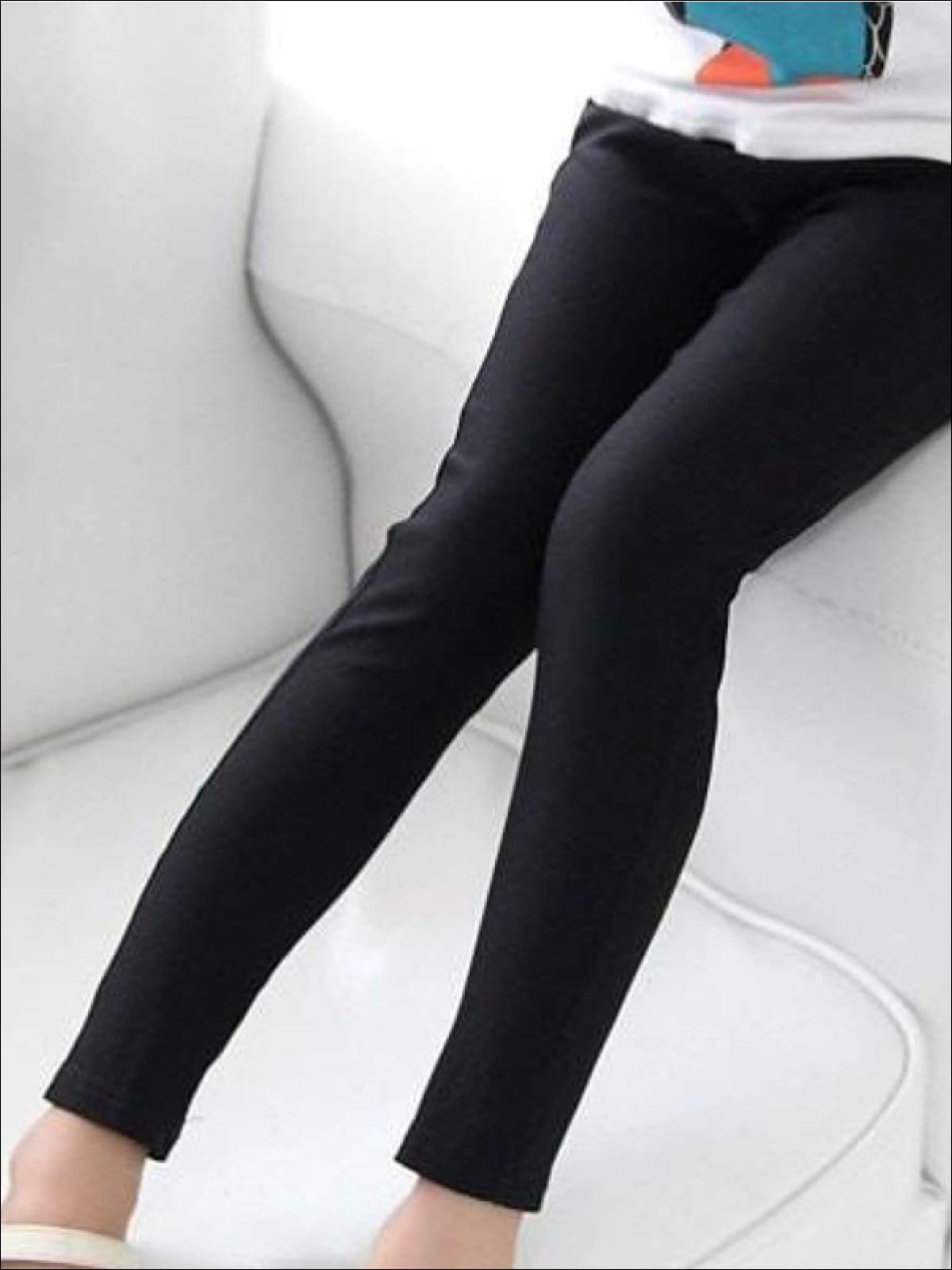 Women's Premium Denim Color Stitch w/ Back Pocket Ankle Leggings, Black -  Walmart.com