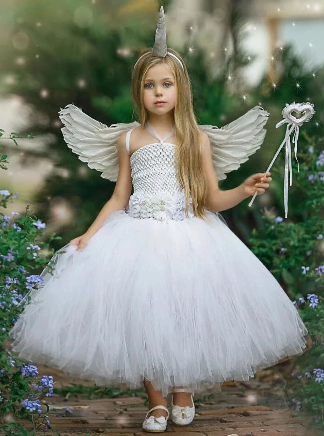 White Angel Girls Feather Tutu Dress Kids Halloween Birthday Party Costume  Girl Christmas Nativity Dress With Wings Halo Outfit - Girls Casual Dresses  - AliExpress