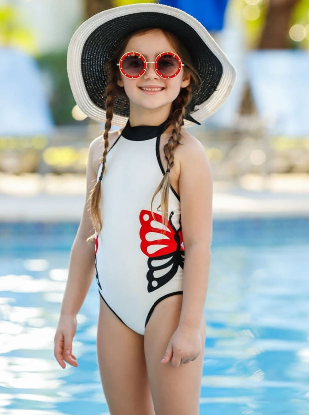 white swimsuit one piece