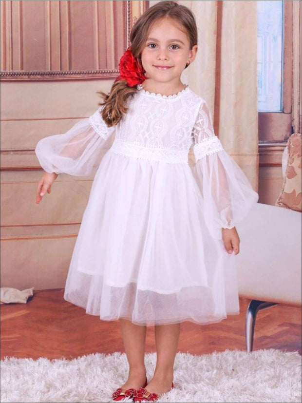 childrens white lace dress