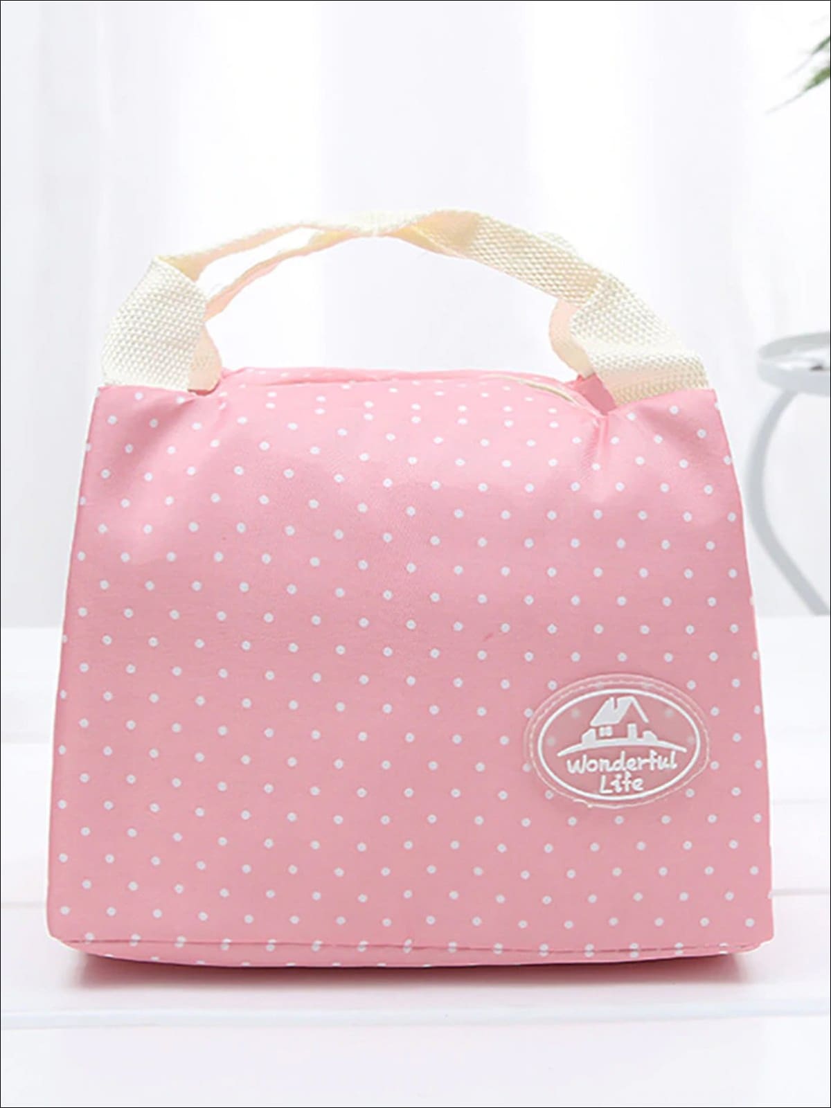 Josfey Kawaii Lunch Bag Cute Lunch Box Aesthetic Lunch Bag Insulated Lunch Bag Women Lunch Box Lunch Bag for Women (Pink-Square)