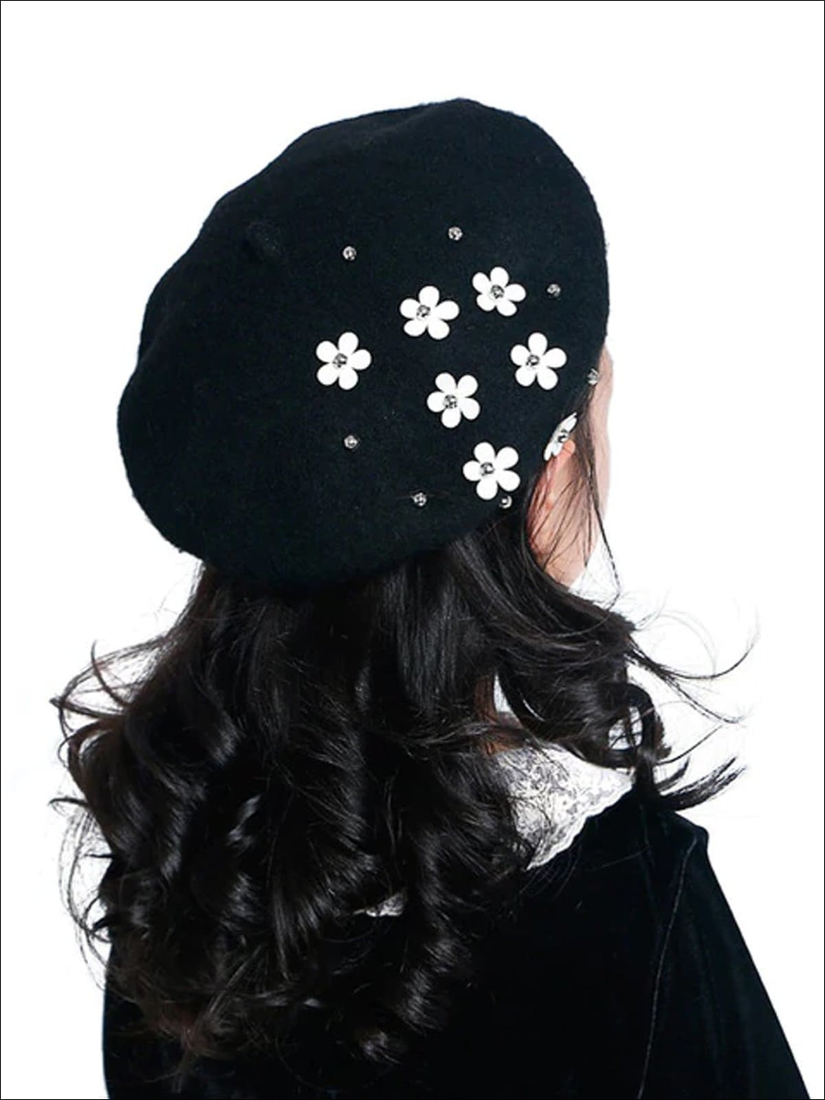 Mateline French Black Wool Schoolgirl Hat (2-4 years 54cms