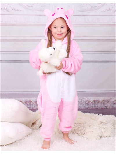 Kids Bunny Hooded Onesie Pajamas