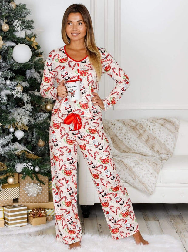 satin christmas pajamas