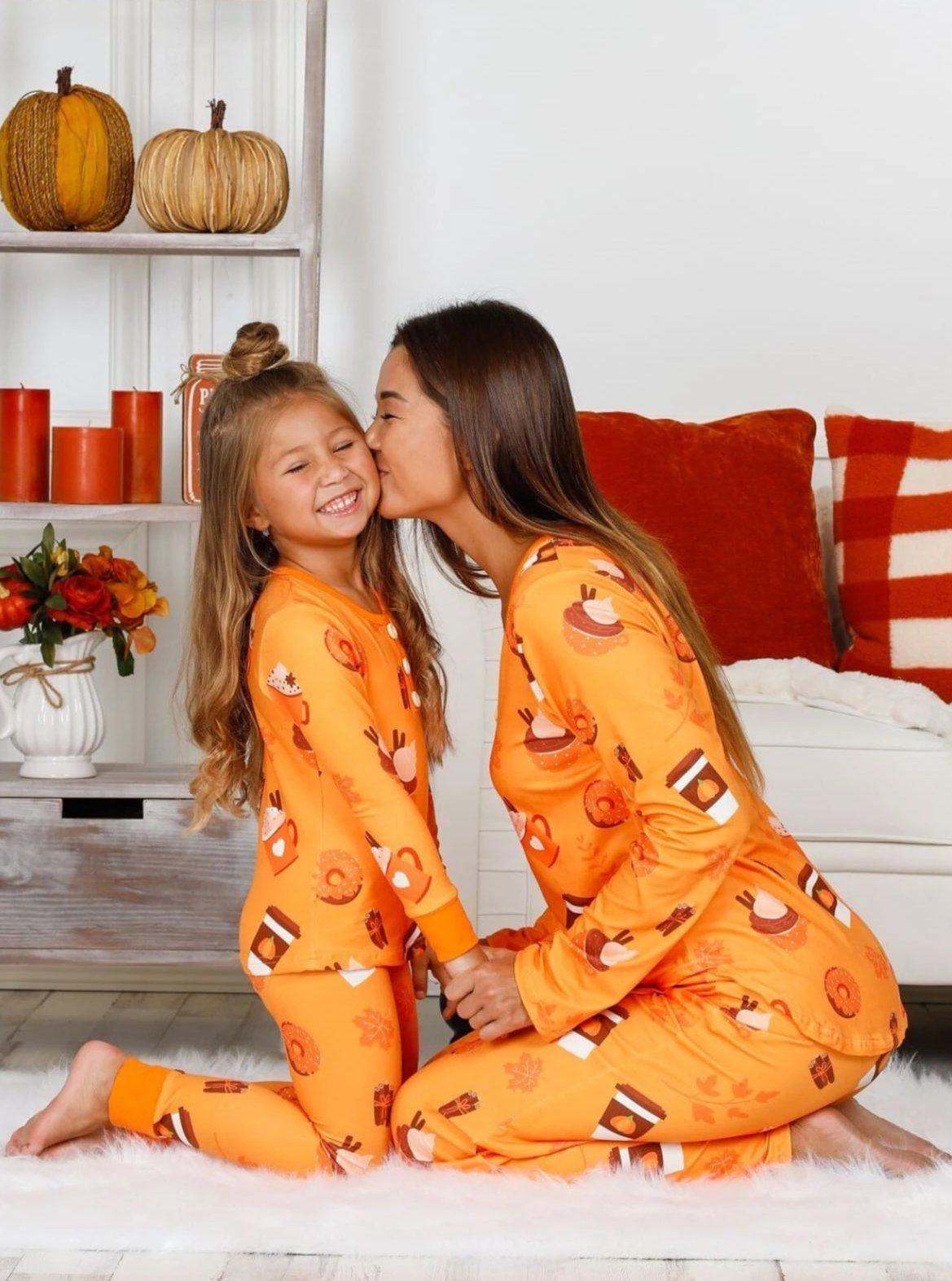 Image of Mommy & Me Pumpkin Treats Pajama Set