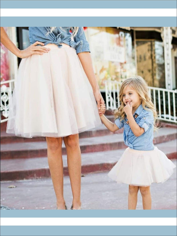 mommy and me denim dress