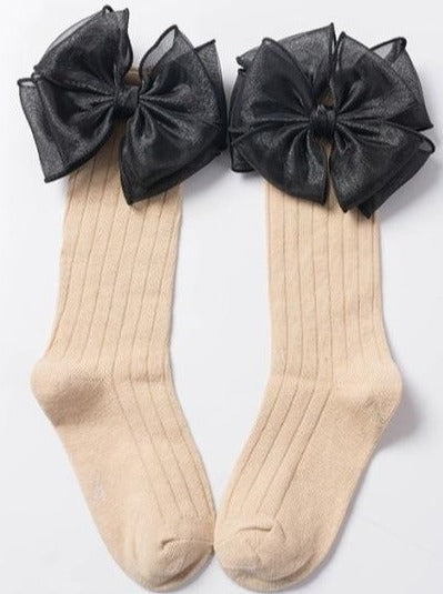 Girls Pitter Patter Bow Socks