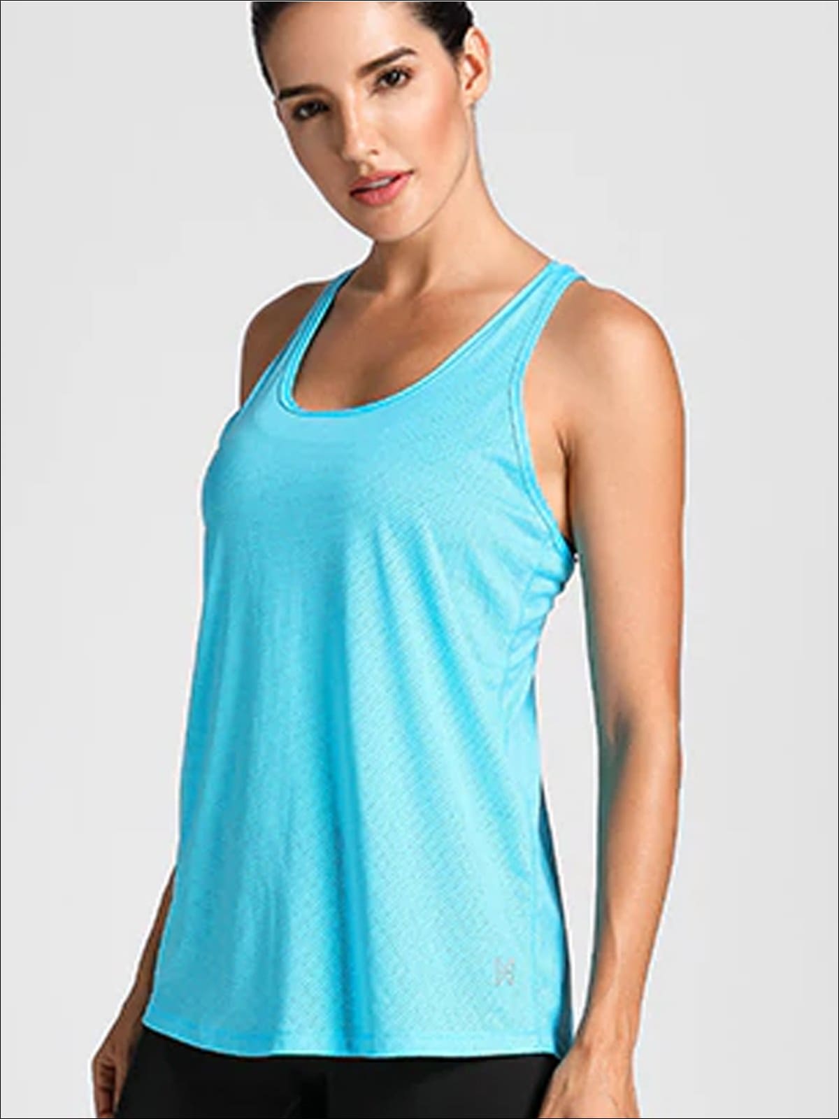 TAIPOVE Tank Tops Running Shirts w Built in Bra Cotton Athletic Yoga for  Women Lounge Strappy Active Wear 2 Packs Aqua/Navy at  Women's  Clothing store