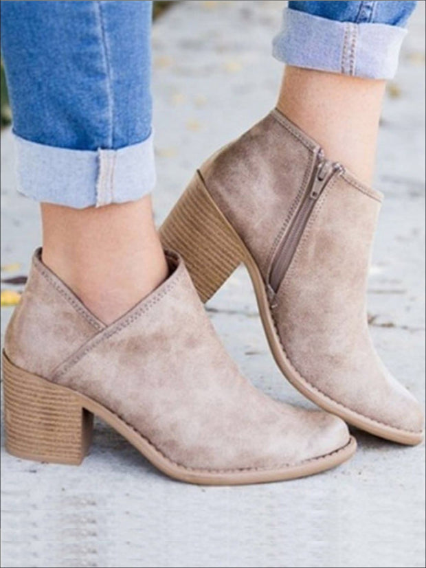 beige mid heels