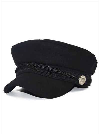 Women's Casual Braided Military Cap – Mia Belle Girls