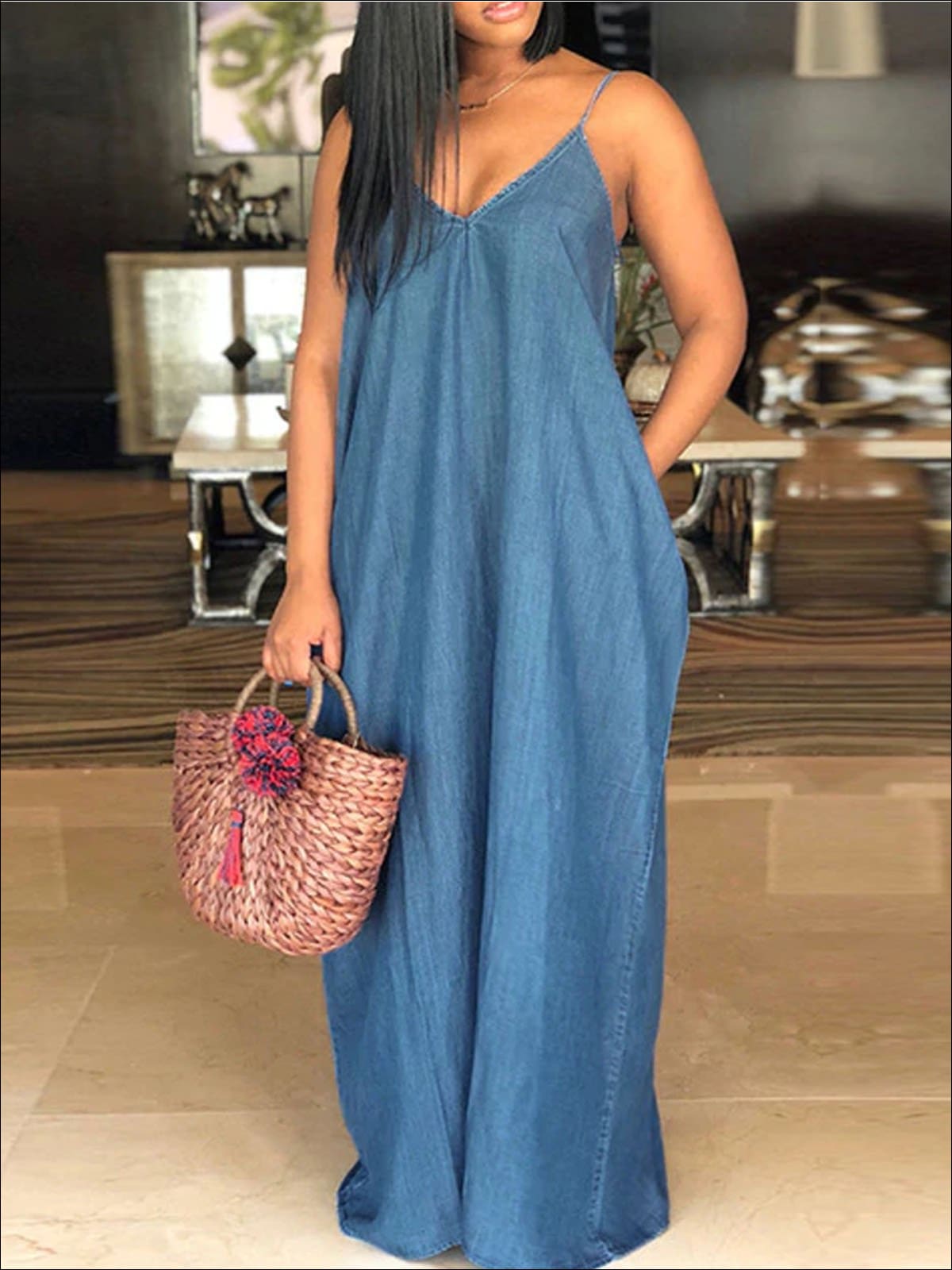 Women Denim Dress, Blue at Rs 330/piece in New Delhi | ID: 2851632573633
