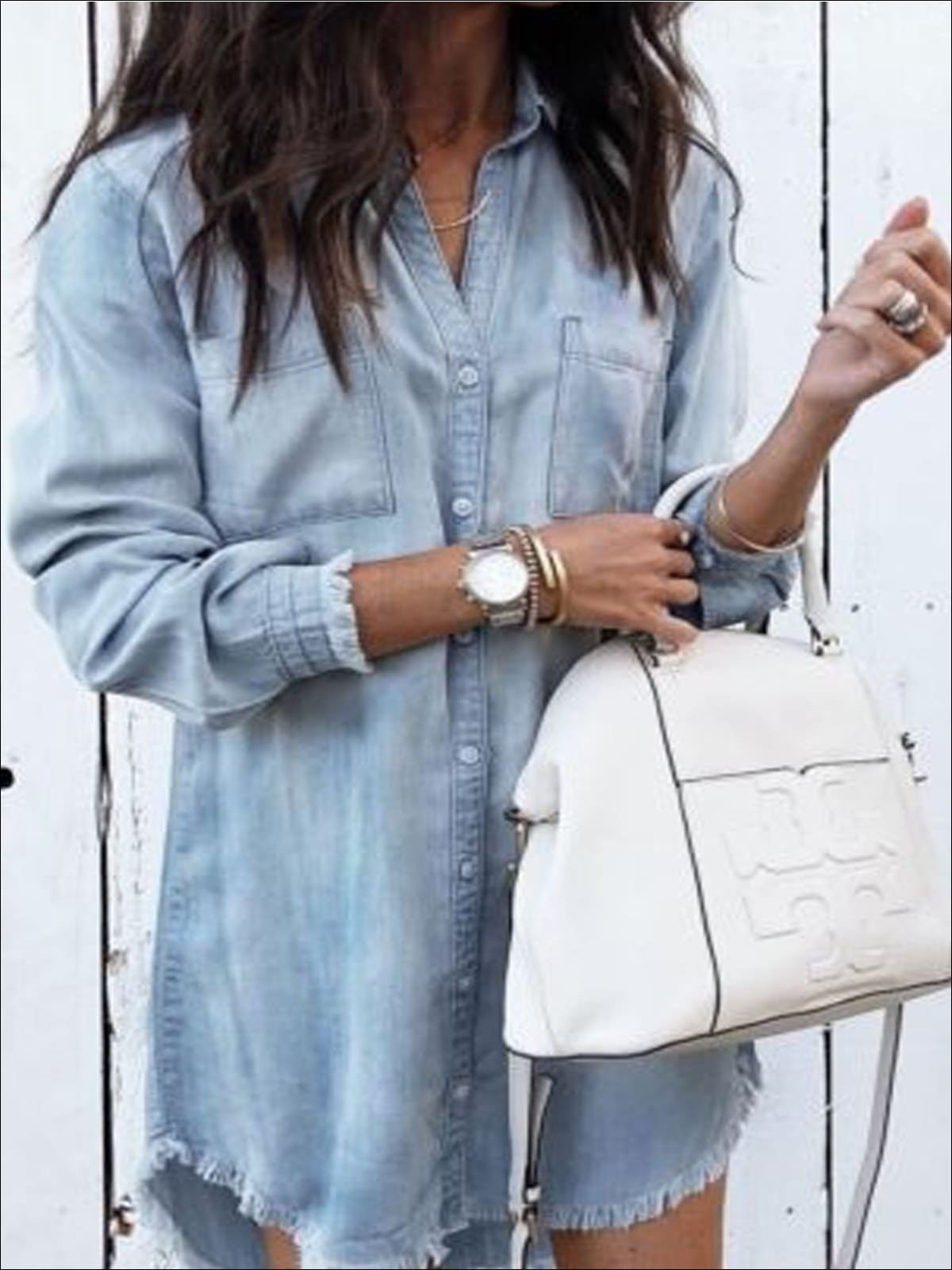 Buy Women Denim Shirt Dresses Full Sleeve Distressed Jean Dress Button Down  Casual Tunic Top , Jean Denim Vintage Long Sleeve Shirt Dress Online in  India - Etsy